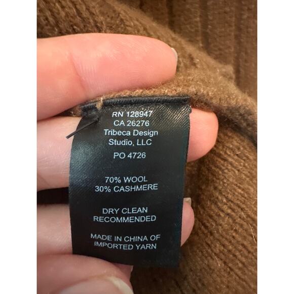 Nili Lotan Everett Wool Cashmere Turtleneck Sweater Dress M Chestnut - Picture 9 of 10